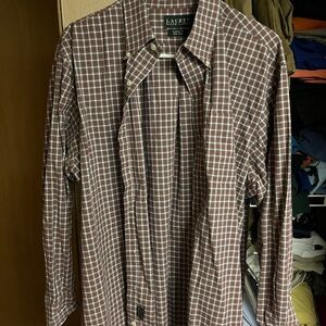 Ralph Lauren Brown Plaid Casual Shirt